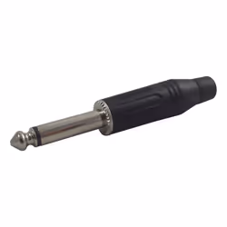 AMPHENOL - 6.35mm Jack Plug, 2 Pole, Black