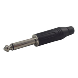 AMPHENOL - 6.35mm Jack Plug, 2 Pole, Black