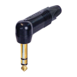 NEUTRIK - 6.35mm Jack Plug, Stereo, 90 Degree, Black