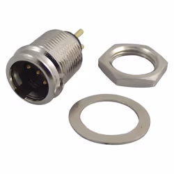 REAN - Mini-XLR Plug, Chassis Mount, 4 Pole