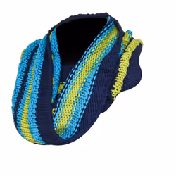 Cuello De Punto Trenzado Casual Lifestyle 74800 Para Hombre-mujer - blue, TU