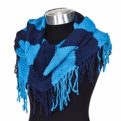 Bandana De Punto Lifestyle Con Flecos En La Parte Interior 66300 Para Hombre-mujer - blue, TU