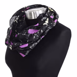 Cuello Infinito Estampado 114300 Para Hombre-mujer - black, TU