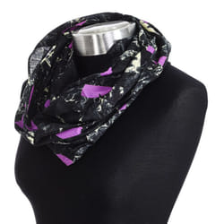 Cuello Infinito Estampado 114300 Para Hombre-mujer - black, TU