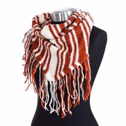 Cuello De Punto Con Acabado De Flecos 118800 Mujer - white, TU