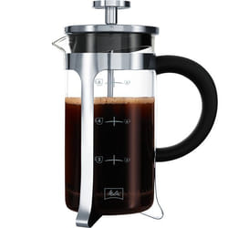 Melitta French Press Premium Black, Stainless steel, Transparent