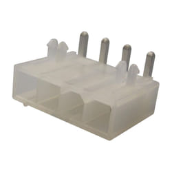 MOLEX - Mini-Fit Jr. Header, Single Row, Right Angle, with Snap-in Plastic Peg PCB Lock, 4 Way