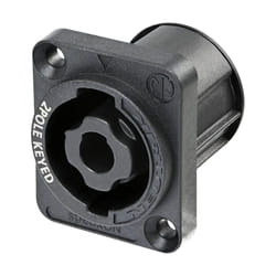 NEUTRIK - 2 Pole SpeakON Chassis Connector, Black D-size Flange, Vertical PCB Mount