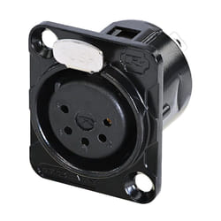 REAN - 5  Pole XLR Panel Mount Socket, Black