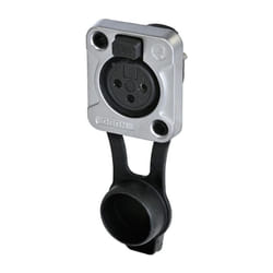 REAN - 5 Pole Front Panel Mount XLR Socket, D Size, IP65, Chrome
