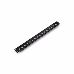 PENN ELCOM - 19" Rack Panel Punched for 16 Flat Bottom BNC - 1U
