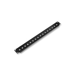 PENN ELCOM - 19" Rack Panel Punched for 16 Flat Bottom BNC - 1U