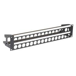 PENN ELCOM - 19" Rack Panel Punched for 32 D Series Connectors - 2U