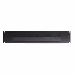 PENN ELCOM - 19" 2U Rack Panel with Brush Lined Cable Access Slot