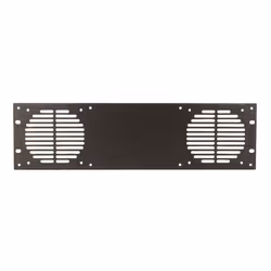 PENN ELCOM - 19" Rack Panel Punched for 2 Fans - 3U