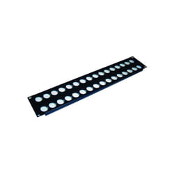 PENN ELCOM - 19" 32 Hole Rack Panel Punched for D-Series Connectors - 2U