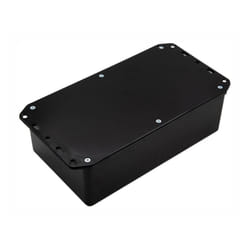 CAMDENBOSS - IP54 Black ABS Enclosure with Flanged Lid - 210x112x61mm