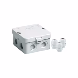 SPELSBERG - IP65 B-Box Thermoplastic 8 Entry Junction Box Enclosure with Cable Glands - 95x95x57mm