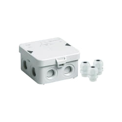 SPELSBERG - IP65 B-Box Thermoplastic 8 Entry Junction Box Enclosure with Cable Glands - 95x95x57mm