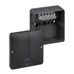 SPELSBERG - IP65 Black ABox Polycarbonate 8 Entry Junction Box Enclosure - 94x94x56mm