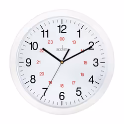 ACCTIM - Metro 35.5cm Quartz Movement Analogue Wall Clock, White
