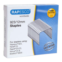 RAPESCO - 923/12mm Galvanised Steel Staples - Pack of 1000