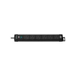 BRENNENSTUHL - Premium-Line 6 Way Switched Extension Lead, 3m Black