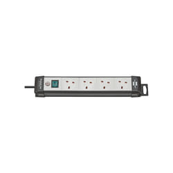 BRENNENSTUHL - Premium-Line 4 Gang Switched Extension Lead, 1.8m Black / Grey