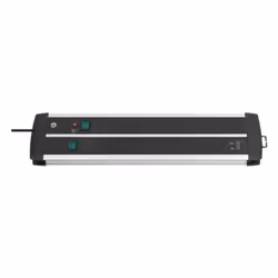 BRENNENSTUHL - Premium-Duo-Alu-Line Mains Extension Lead with USB Charging, 12 Gang, 3m Lead, Black