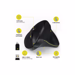 Port Designs 900706-BT mouse Office Right-hand RF Wireless + Bluetooth Optical 1600 DPI - Additional view 5