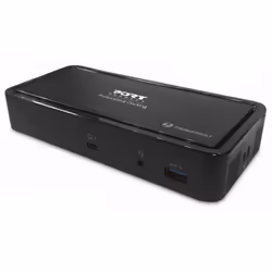 Port Designs 901912-EU, Wired, USB 3.2 Gen 2 (3.1 Gen 2) Type-C, 65 W, 10,100,1000 Mbit/s, Black, 40 Gbit/s