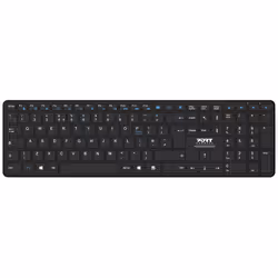 Port Designs 900903-R-DE, Full-size (100%), Wireless, Bluetooth, QWERTZ, Black