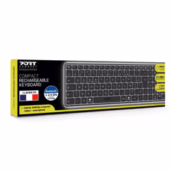 Port Designs 911002FR keyboard Home/Office RF Wireless + Bluetooth AZERTY French Black, Grey - Additional view 5