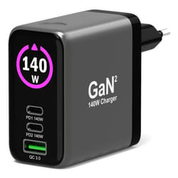 Port Designs 902140PEU mobile device charger Universal Black AC Fast charging Indoor
