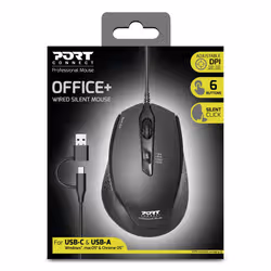 Port Designs PORT Connect OFFICE+ mouse Right-hand USB Type-A + USB Type-C Optical 3200 DPI - Additional view 3