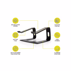 Port Designs 901103 laptop stand Aluminium, Black 39.6 cm (15.6") - Additional view 5