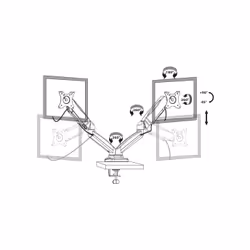 Port Designs 901105 monitor mount / stand 81.3 cm (32") Black - Additional view 4