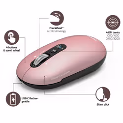 Port Designs PURE MAC mouse Universal Ambidextrous Bluetooth Optical 3200 DPI - Additional view 5