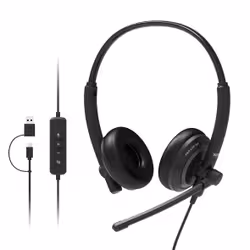 Port Designs PORT Connect Pro Lite 250 Headset Wired Head-band Calls/Music USB Type-C / USB Type-A Black - Additional view 2