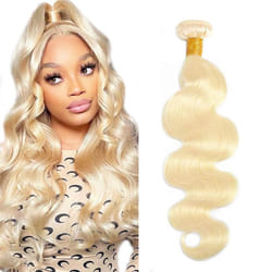 613 Blonde Bundles Human Hair 16 Inch 12A Grade 613 Body Wave Bundles 100% Unprocessed Brazilian Virgin Human Hair Bundles 1 Bundle Human Hair 613 Blo
