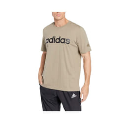 Adidas Mens T Shirts Essentials Embroidered Linear Logo Tee - Light Green, S