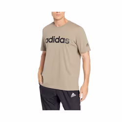 Adidas Mens T Shirts Essentials Embroidered Linear Logo Tee - Light Green, L