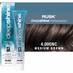 Rusk Deepshine 4.000NC Medium Brown Permanent Hair Colour 3.4 oz.