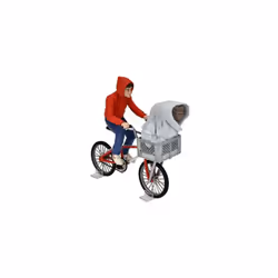 E.T. 40th Anniversary Elliot & E.T. on Bicycle 7" Scale Figure NECA