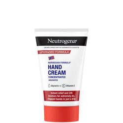 Norwegian Formula Hand Cream Concentrated Unscented, Immediate and Lasting Relief With Glycerin, (300 Applications), 75 ml (Pack of 1)