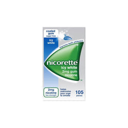 Nicorette Icy White 2mg Gum 105 Pieces