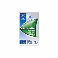 Nicorette Icy White 4mg Gum 105 Pieces