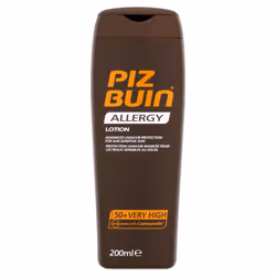 Piz Buin Allergy, Sunscreen lotion, Body, Bottle, Moisturizing, Protection, Sensitive skin, 200 ml