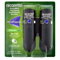 Nicorette QuickMist Mouth Spray Duo Pack Freshmint 1mg