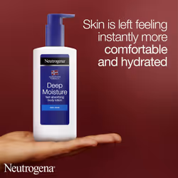 Norwegian Formula Deep Moisture Fast-Absorbing Body Lotion (1x 250ml), Non-Greasy Body Moisturiser for Dry Skin with 10% Glycerine and Pro-Ceramide